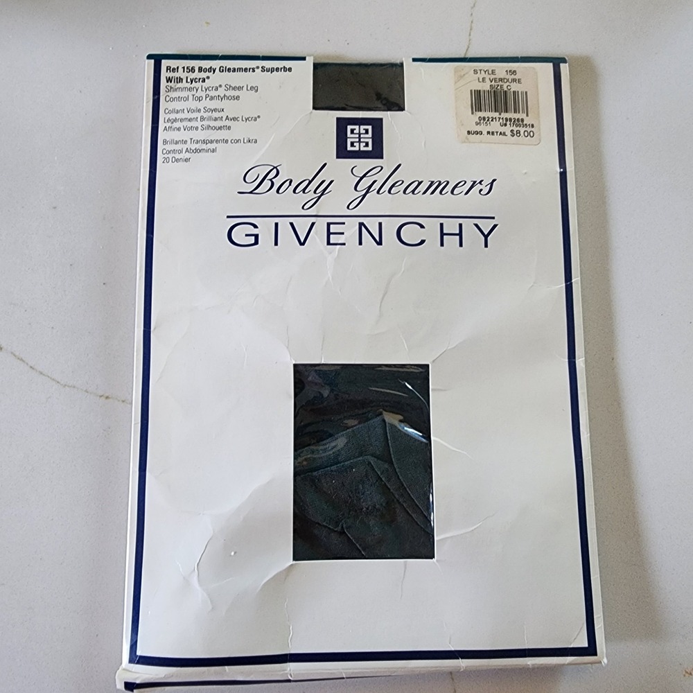 Womens Givenchy Body Gleamers Size C Womens Tights Shimmery Lycra Green
